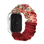 Correia de Relógio em Tecido com Anel de Cabelo com Padrão de Borboleta, Para Apple Watch Ultra 49mm / Série 8&7 45mm / SE 2&6&SE&5&4 44mm / 3&2&1 42mm, Para Apple Watch Série 8&7 41mm / SE 2&6&SE&5&4 40mm / 3&2&1 38mm