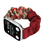 Correia de Relógio em Tecido com Anel de Cabelo com Padrão de Borboleta, Para Apple Watch Ultra 49mm / Série 8&7 45mm / SE 2&6&SE&5&4 44mm / 3&2&1 42mm, Para Apple Watch Série 8&7 41mm / SE 2&6&SE&5&4 40mm / 3&2&1 38mm