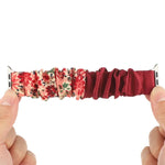 Correia de Relógio em Tecido com Anel de Cabelo com Padrão de Borboleta, Para Apple Watch Ultra 49mm / Série 8&7 45mm / SE 2&6&SE&5&4 44mm / 3&2&1 42mm, Para Apple Watch Série 8&7 41mm / SE 2&6&SE&5&4 40mm / 3&2&1 38mm