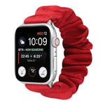 Correia de Relógio em Tecido com Anel de Cabelo com Padrão de Borboleta, Para Apple Watch Ultra 49mm / Série 8&7 45mm / SE 2&6&SE&5&4 44mm / 3&2&1 42mm, Para Apple Watch Série 8&7 41mm / SE 2&6&SE&5&4 40mm / 3&2&1 38mm