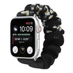 Correia de Relógio em Tecido com Anel de Cabelo com Padrão de Borboleta, Para Apple Watch Ultra 49mm / Série 8&7 45mm / SE 2&6&SE&5&4 44mm / 3&2&1 42mm, Para Apple Watch Série 8&7 41mm / SE 2&6&SE&5&4 40mm / 3&2&1 38mm