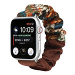 Correia de Relógio em Tecido com Anel de Cabelo com Padrão de Borboleta, Para Apple Watch Ultra 49mm / Série 8&7 45mm / SE 2&6&SE&5&4 44mm / 3&2&1 42mm, Para Apple Watch Série 8&7 41mm / SE 2&6&SE&5&4 40mm / 3&2&1 38mm