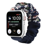 Correia de Relógio em Tecido com Anel de Cabelo com Padrão de Borboleta, Para Apple Watch Ultra 49mm / Série 8&7 45mm / SE 2&6&SE&5&4 44mm / 3&2&1 42mm, Para Apple Watch Série 8&7 41mm / SE 2&6&SE&5&4 40mm / 3&2&1 38mm