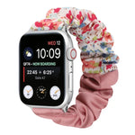 Correia de Relógio em Tecido com Anel de Cabelo com Padrão de Borboleta, Para Apple Watch Ultra 49mm / Série 8&7 45mm / SE 2&6&SE&5&4 44mm / 3&2&1 42mm, Para Apple Watch Série 8&7 41mm / SE 2&6&SE&5&4 40mm / 3&2&1 38mm