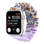Correia de Relógio em Tecido com Anel de Cabelo com Padrão de Borboleta, Para Apple Watch Ultra 49mm / Série 8&7 45mm / SE 2&6&SE&5&4 44mm / 3&2&1 42mm, Para Apple Watch Série 8&7 41mm / SE 2&6&SE&5&4 40mm / 3&2&1 38mm