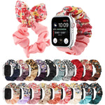 Correia de Relógio em Tecido com Anel de Cabelo com Padrão de Borboleta, Para Apple Watch Ultra 49mm / Série 8&7 45mm / SE 2&6&SE&5&4 44mm / 3&2&1 42mm, Para Apple Watch Série 8&7 41mm / SE 2&6&SE&5&4 40mm / 3&2&1 38mm