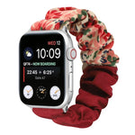 Correia de Relógio em Tecido com Anel de Cabelo com Padrão de Borboleta, Para Apple Watch Ultra 49mm / Série 8&7 45mm / SE 2&6&SE&5&4 44mm / 3&2&1 42mm, Para Apple Watch Série 8&7 41mm / SE 2&6&SE&5&4 40mm / 3&2&1 38mm
