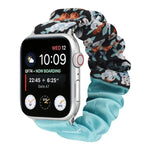 Correia de Relógio em Tecido com Anel de Cabelo com Padrão de Borboleta, Para Apple Watch Ultra 49mm / Série 8&7 45mm / SE 2&6&SE&5&4 44mm / 3&2&1 42mm, Para Apple Watch Série 8&7 41mm / SE 2&6&SE&5&4 40mm / 3&2&1 38mm