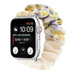Correia de Relógio em Tecido com Anel de Cabelo com Padrão de Borboleta, Para Apple Watch Ultra 49mm / Série 8&7 45mm / SE 2&6&SE&5&4 44mm / 3&2&1 42mm, Para Apple Watch Série 8&7 41mm / SE 2&6&SE&5&4 40mm / 3&2&1 38mm