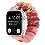 Correia de Relógio em Tecido com Anel de Cabelo com Padrão de Borboleta, Para Apple Watch Ultra 49mm / Série 8&7 45mm / SE 2&6&SE&5&4 44mm / 3&2&1 42mm, Para Apple Watch Série 8&7 41mm / SE 2&6&SE&5&4 40mm / 3&2&1 38mm