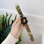 Correia de Substituição em Lona com Três Linhas, Para Apple Watch Série 7  41mm / & 6 & SE & 5 & 4 40mm, Para Apple Watch Série  7  45mm / & 6 & SE & 5 & 4 44mm