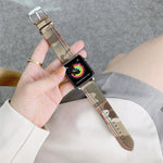 Correia de Substituição em Lona com Três Linhas, Para Apple Watch Série 7  41mm / & 6 & SE & 5 & 4 40mm, Para Apple Watch Série  7  45mm / & 6 & SE & 5 & 4 44mm