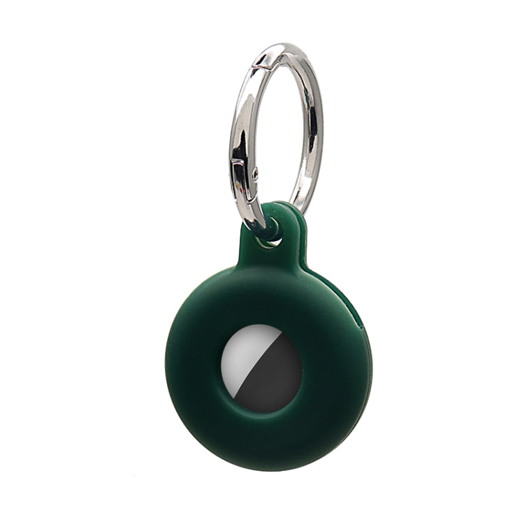 Capa protetora oca em silicone anti-riscos e anti-choque com gancho para porta-chaves, para AirTag