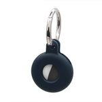 Capa protetora oca em silicone anti-riscos e anti-choque com gancho para porta-chaves, para AirTag