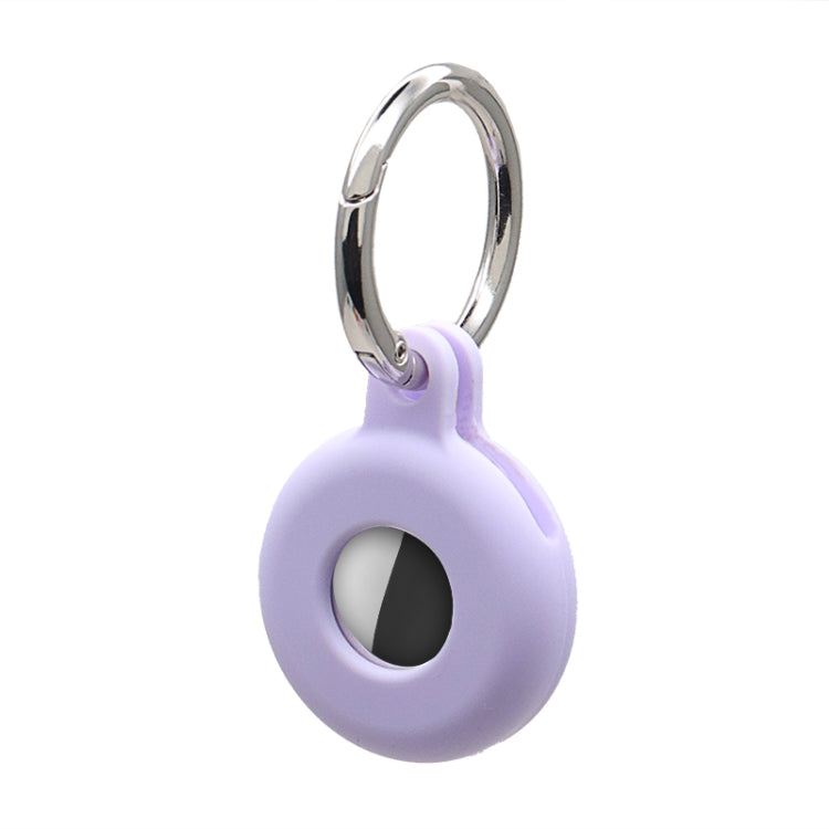 Capa protetora oca em silicone anti-riscos e anti-choque com gancho para porta-chaves, para AirTag