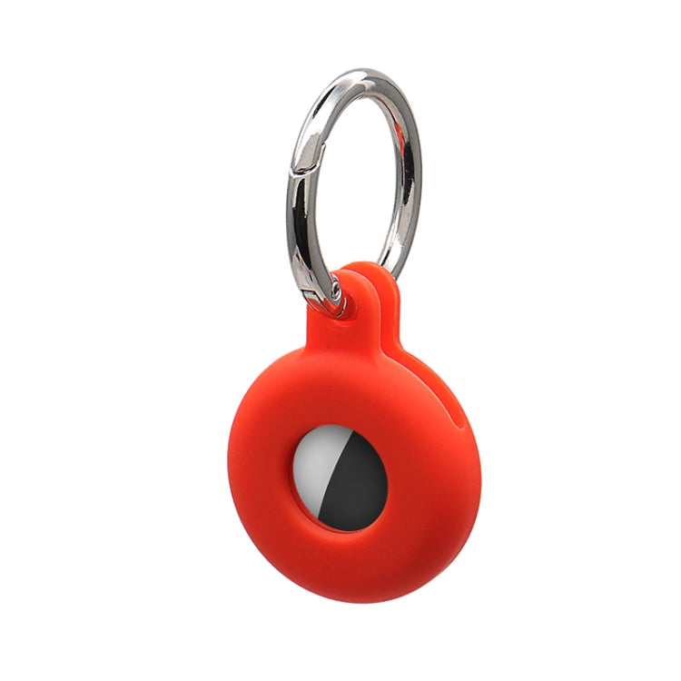 Capa protetora oca em silicone anti-riscos e anti-choque com gancho para porta-chaves, para AirTag