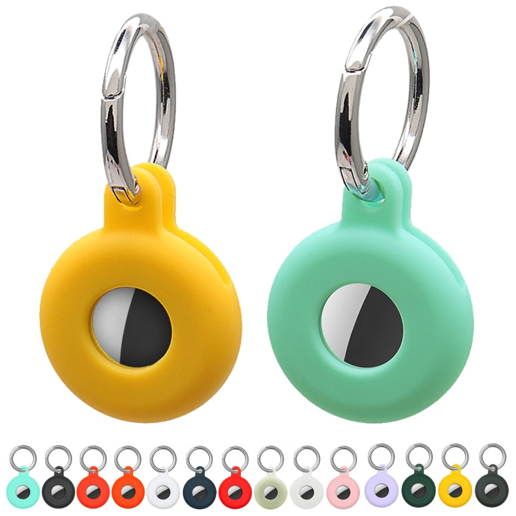 Capa protetora oca em silicone anti-riscos e anti-choque com gancho para porta-chaves, para AirTag
