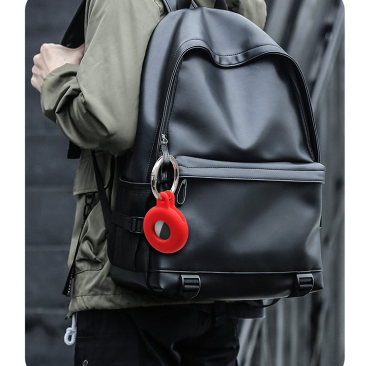 Capa protetora oca em silicone anti-riscos e anti-choque com gancho para porta-chaves, para AirTag