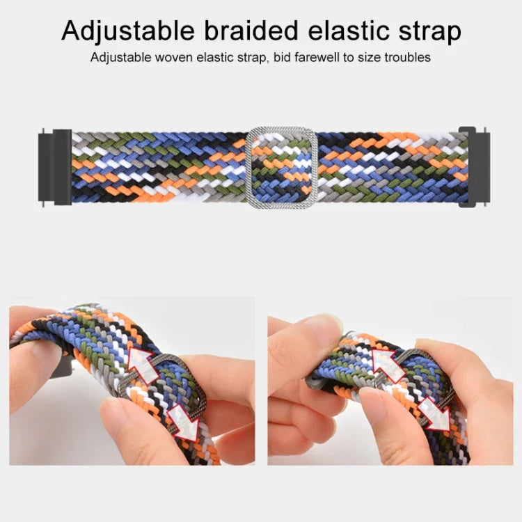 Correia de substituição ajustável em nylon trançado elástico para relógio, Para Samsung Galaxy Watch 3 45mm