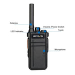 RETEVIS RB637 EU Frequência PMR446 16Canais Rádio Bidirecional Portátil Bluetooth Walkie Talkie, RB637