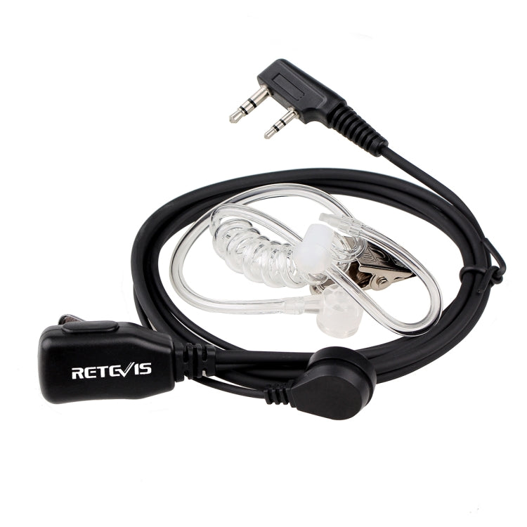 Microfone Altifalante com PTT de 2 Pinos RETEVIS C9003 com Tubo Acústico e Auricular In-ear, C9003