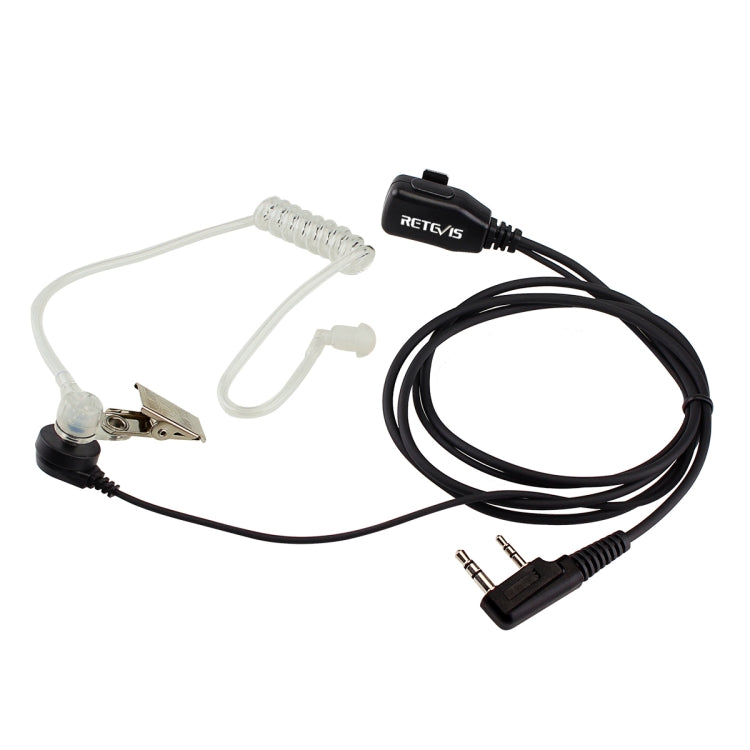 Microfone Altifalante com PTT de 2 Pinos RETEVIS C9003 com Tubo Acústico e Auricular In-ear, C9003