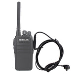Microfone Altifalante com PTT de 2 Pinos RETEVIS C9003 com Tubo Acústico e Auricular In-ear, C9003