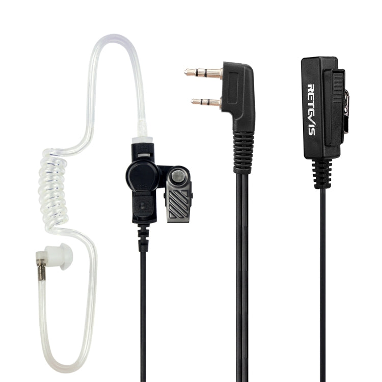 Microfone Altifalante com Tubo Acústico Discreto e Clipe Longo de 2 Pinos RETEVIS TK para H-777 / RT-5R / RT-5RV / RT-B6, TK Clipe Longo