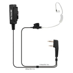 Microfone Altifalante com Tubo Acústico Discreto e Clipe Longo de 2 Pinos RETEVIS TK para H-777 / RT-5R / RT-5RV / RT-B6, TK Clipe Longo