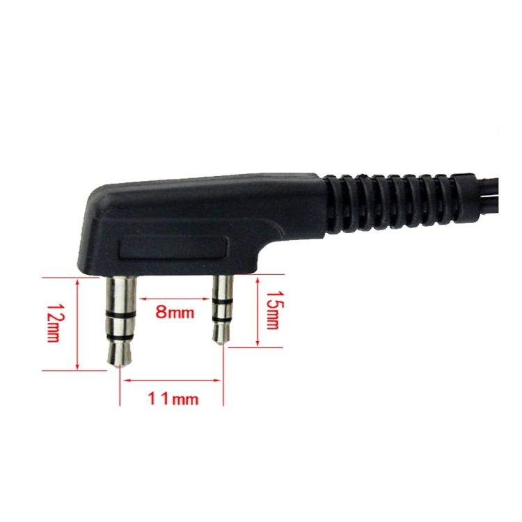 Microfone Altifalante com Tubo Acústico Discreto e Clipe Longo de 2 Pinos RETEVIS TK para H-777 / RT-5R / RT-5RV / RT-B6, TK Clipe Longo