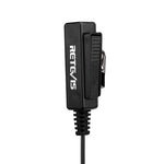 Microfone Altifalante com Tubo Acústico Discreto e Clipe Longo de 2 Pinos RETEVIS TK para H-777 / RT-5R / RT-5RV / RT-B6, TK Clipe Longo