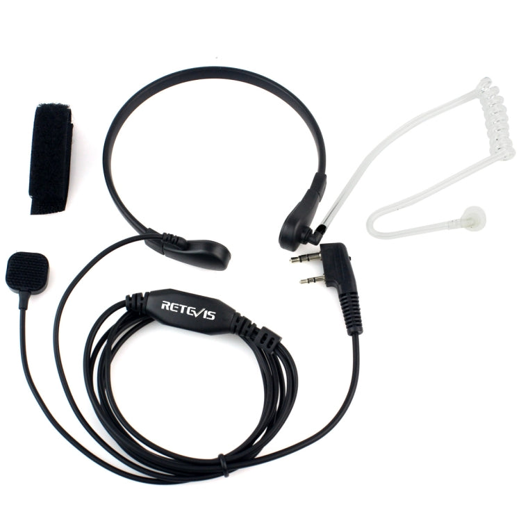 Microfone Altifalante com Tubo Acústico Discreto e PTT de Garganta RETEVIS TK para H-777 / RT-5R / RT-5RV / RT-B6, TK Garganta