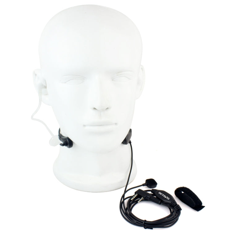 Microfone Altifalante com Tubo Acústico Discreto e PTT de Garganta RETEVIS TK para H-777 / RT-5R / RT-5RV / RT-B6, TK Garganta