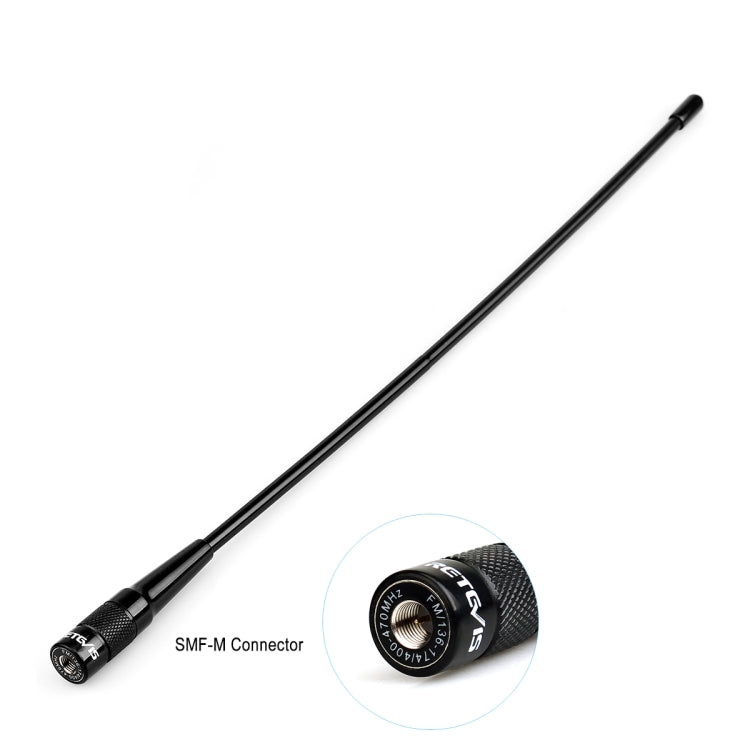 Antena Dupla Banda RETEVIS RHD-771 136-174+400-480MHz SMA-M Macho para RT1/RT2/RT3 TYT MD-380/UV8000D, RHD-771 SMA-M