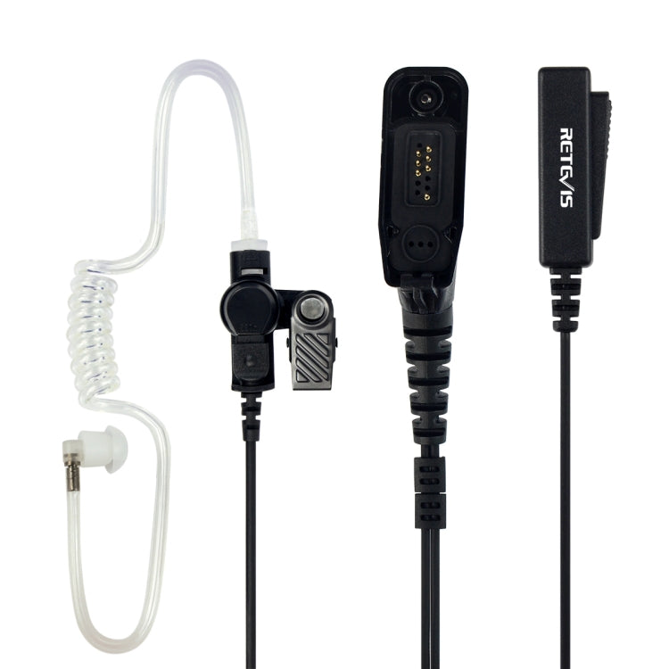 Microfone com Auricular de Tubo Acústico e PTT de Dois Fios RETEVIS R-1M21 para Motorola XPR6000/XPR6550/DP4800/DP4801, R-1M21