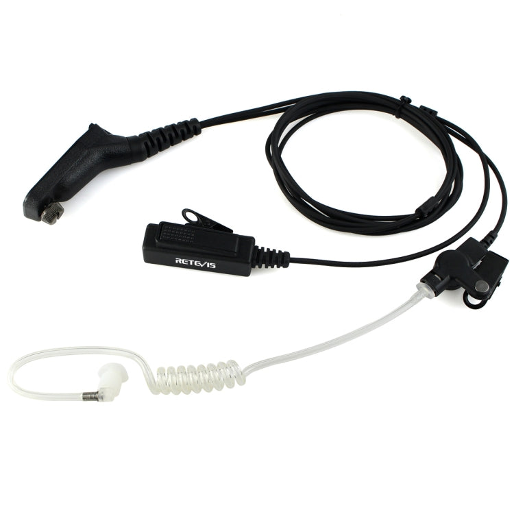Microfone com Auricular de Tubo Acústico e PTT de Dois Fios RETEVIS R-1M21 para Motorola XPR6000/XPR6550/DP4800/DP4801, R-1M21