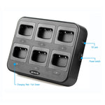 Carregador Walkie Talkie Seis Vias RETEVIS RTC777 para Retevis H777, Tomada AU RTC777, Tomada US RTC777, Tomada EU RTC777, Tomada UK RTC777