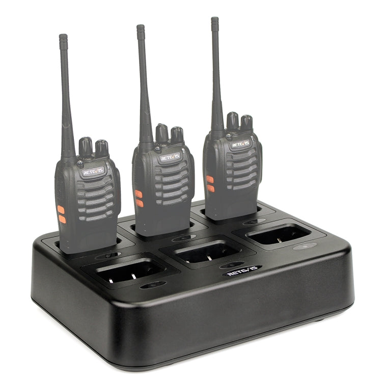 Carregador Walkie Talkie Seis Vias RETEVIS RTC777 para Retevis H777, Tomada AU RTC777, Tomada US RTC777, Tomada EU RTC777, Tomada UK RTC777