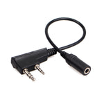 Cabo de Transferência de Áudio para Auricular de 2 Pinos para 3,5mm Fêmea RETEVIS TCK01 Kenwood para RT21/RT22/RT24/RT7/RT27/H777, TCK01