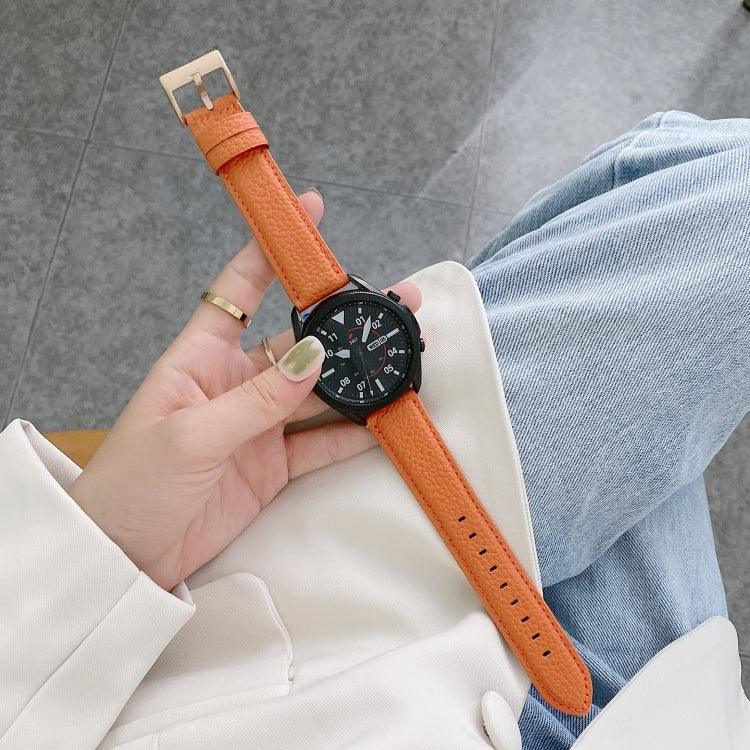 Correia de substituição em pele com textura de lichia para costura, Para Samsung Galaxy Watch Active2 44mm, Para Samsung Galaxy Watch Active