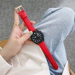 Correia de substituição em pele com textura de lichia para costura, Para Samsung Galaxy Watch Active2 44mm, Para Samsung Galaxy Watch Active