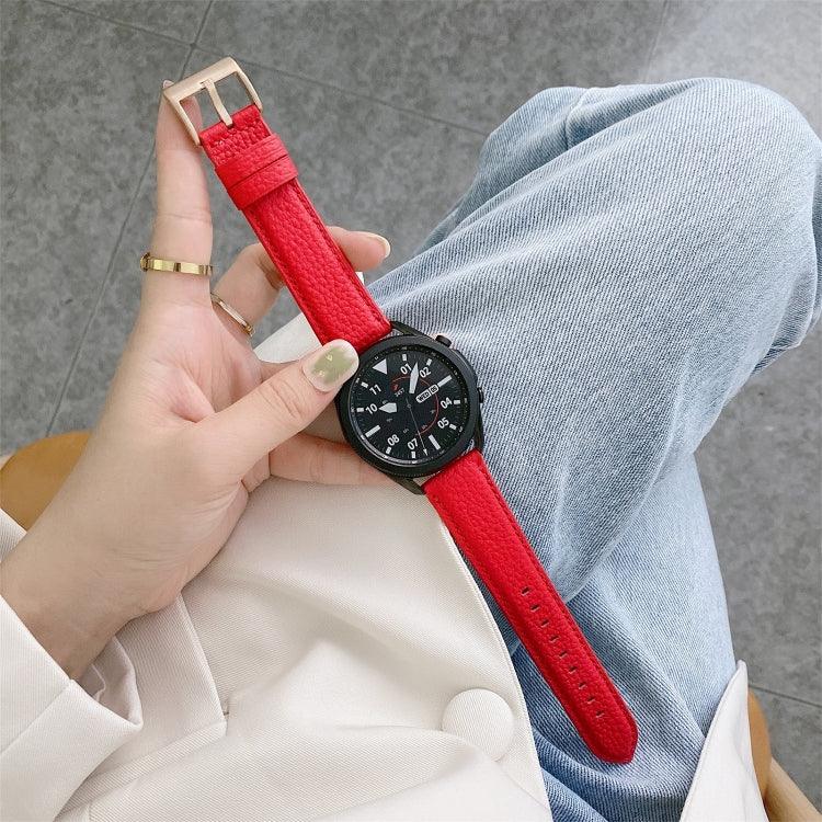 Correia de substituição em pele com textura de lichia para costura, Para Samsung Galaxy Watch Active2 44mm, Para Samsung Galaxy Watch Active