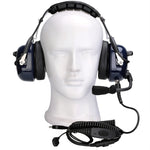 Microfone com Auricular de Aviação RETEVIS EH050K 2 Pinos com Redução de Ruído e Volume Ajustável com PTT de Dedo, EH050K