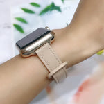 Correia de Substituição em Pele com Duplo Pregalhete, Para Apple Watch Série 7  41mm / & 6 & SE & 5 & 4 40mm, Para Apple Watch Série  7  45mm / & 6 & SE & 5 & 4 44mm
