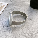 Correia de Substituição em Aço com Fecho de Fivela, Para Apple Watch Série 7  41mm / & 6 & SE & 5 & 4 40mm, Para Apple Watch Série  7  45mm / & 6 & SE & 5 & 4 44mm