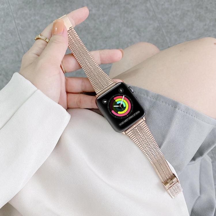 Correia de Substituição em Aço com Duas Linhas, Para Apple Watch Série 7  41mm / & 6 & SE & 5 & 4 40mm, Para Apple Watch Série  7  45mm / & 6 & SE & 5 & 4 44mm