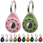 Capa protetora macia em gel de sílica anti-riscos e anti-choque com argola para porta-chaves, para AirTag