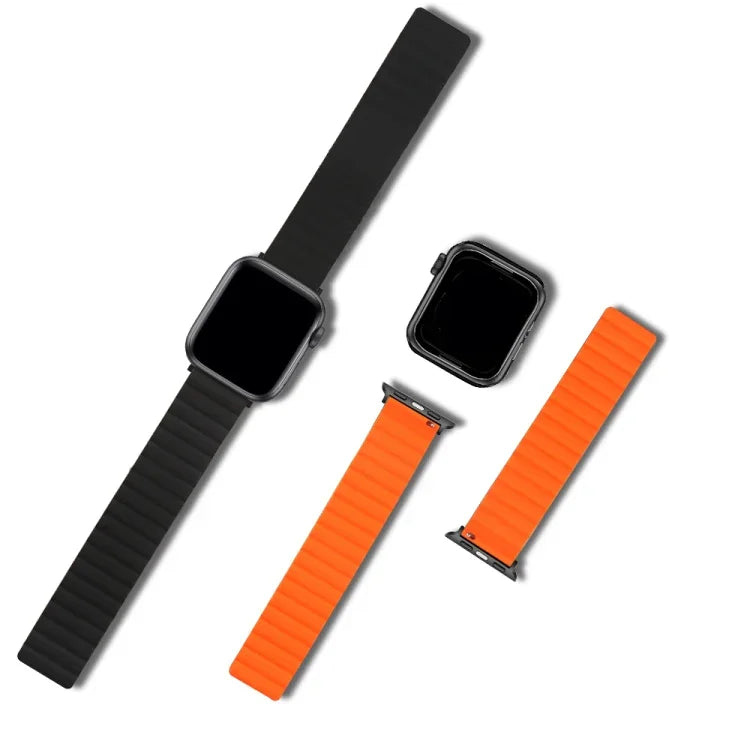 Correia de Substituição Magnética em Silicone, Para Apple Watch Série 7  41mm / & 6 & SE & 5 & 4 40mm, Para Apple Watch Série  7  45mm / & 6 & SE & 5 & 4 44mm