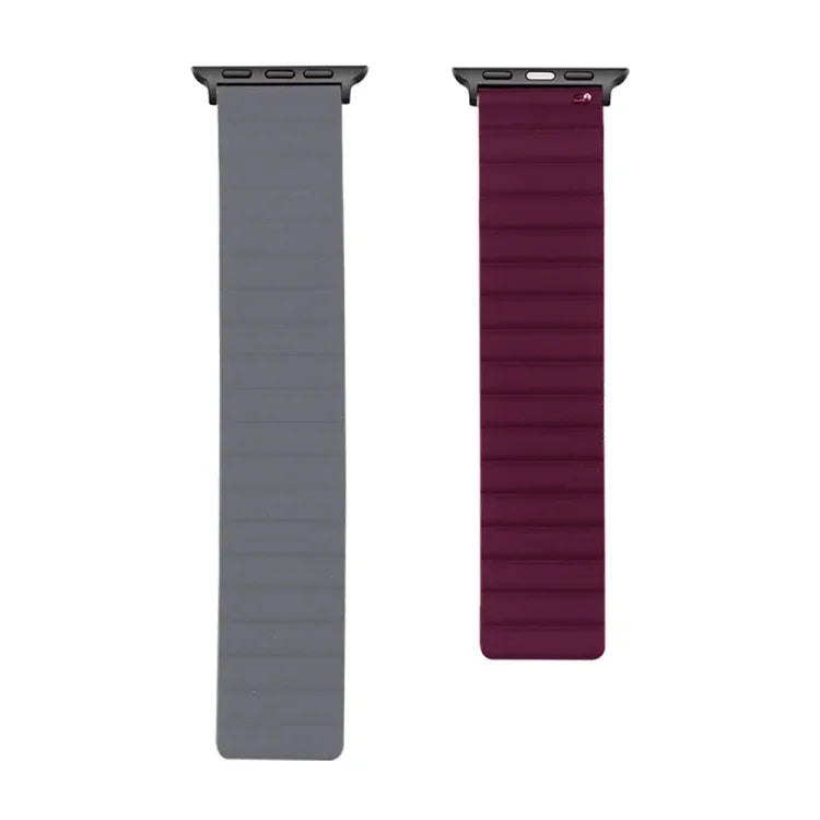 Correia de Substituição Magnética em Silicone, Para Apple Watch Série 7  41mm / & 6 & SE & 5 & 4 40mm, Para Apple Watch Série  7  45mm / & 6 & SE & 5 & 4 44mm