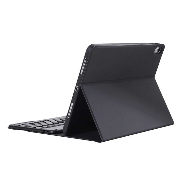 Y-C11B 2021 Teclado Bluetooth com capa de couro destacável com textura de pele de doce, tecla redonda, suporte para caneta e suporte, para iPad Pro 11 2021 / Air4 / Air5 / Pro 11